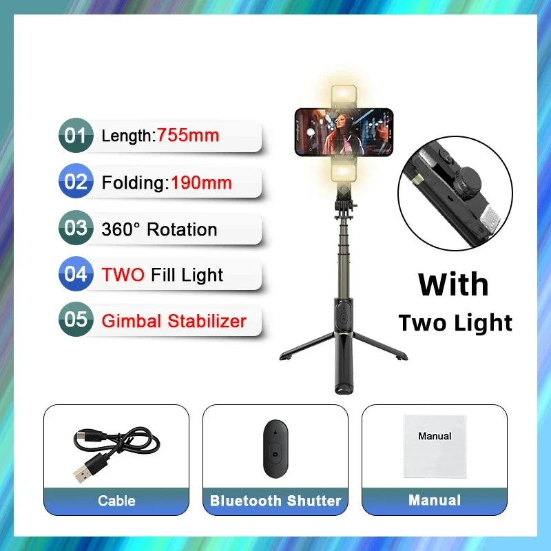 FANGTUOSI NEW Handheld Gimbal Smartphone Bluetooth Handheld Stabilizer With Selfie Stick Tripod  Folding Gimbal For Smartphone