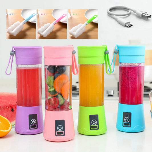 Portable Fruit Juice Blenders Summer Personal Electric Mini Bottle Home USB 6 Blades Juicer Cup Machine For Kitchen Camping